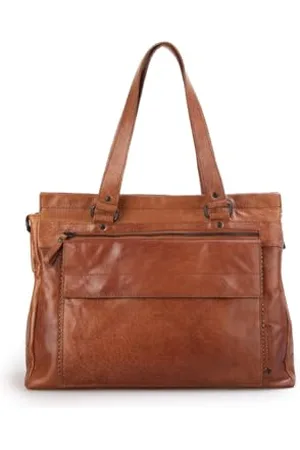 Spikes&Sparrow Leder Laptop-Schultertasche