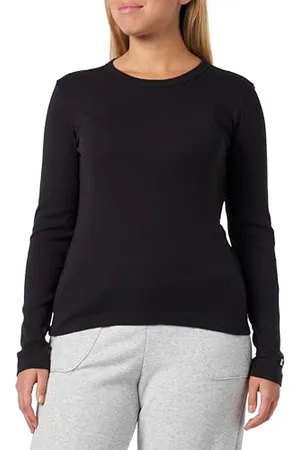 Champion Damen Legacy American Classics W-Soft Cotton 1x1 Rib L-s Slim Crewneck Langarmshirt, , Small