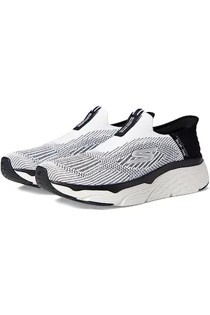 Skechers Herren Max Cushioning Slip-ins-Athletic Slip-on Running Walking Shoes with Memory Foam Sneaker, Weiß/Schwarz, 40 EU