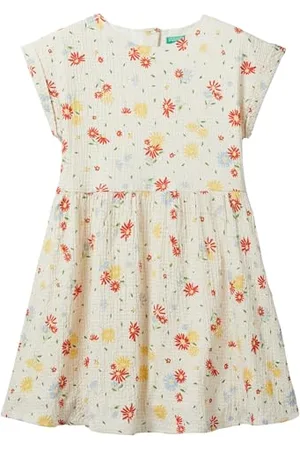Benetton Mädchen und Mädchen 4rfgcv02a Kleid, , S