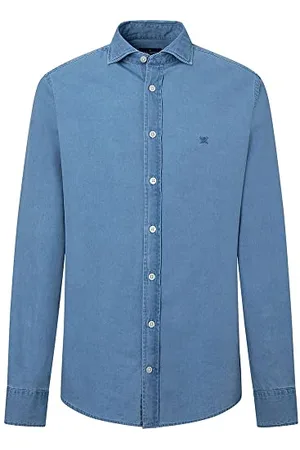 Hackett Herren Bleach Denim Hemd, , L