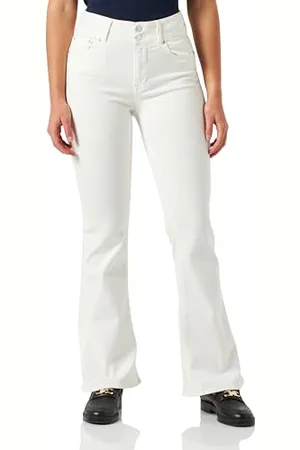 Replay Damen Jeans Schlaghose New Luz Flare mit Power Stretch, (Weiß), 31W / 30L