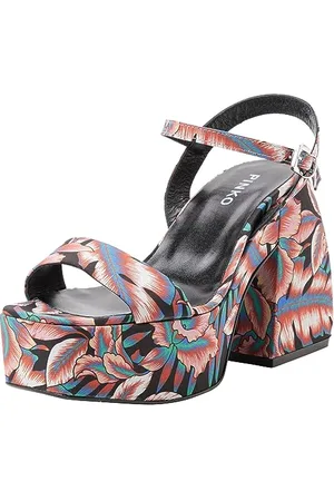 Pinko Damen Fantine Wedge bedruckter Stoff Keilsandale, , 37 EU Weit