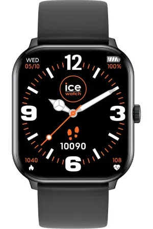 Ice-Watch ICE smart Black - Schwarze Smartwatch für Herren/Unisex mit Silikonarmband - 021409 (1,85")