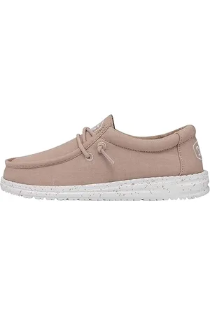 Hey dude Wally Youth Slub Canvas Moc Toe Shoes, , 33 EU