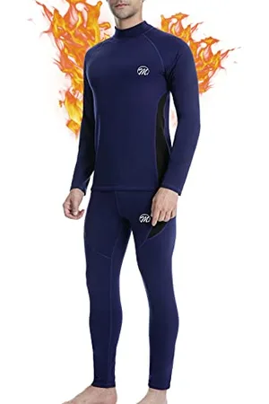 MEETWEE Thermounterwäsche Herren Atmungsaktiv Männer Thermo Funktionswäsche Winter Skiunterwäsche Unterwäsche Thermounterhemd Thermounterhose Base Layer Ski Winter Sport