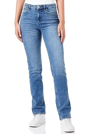Pieces® Damen Straight Jeans Pctylla Mw Mb184 Noos Bc 17140771, ,28W / 32L
