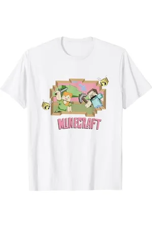 Minecraft Steve & Alex On An Adventure Vintage T-Shirt