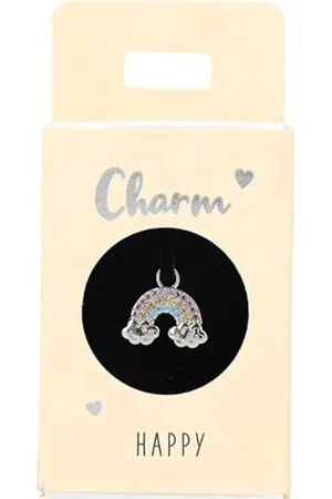 Depesche 11834-055 Charm Regenbogen, versilberter Anhänger für Halsketten, Armband und Ohrringe, ideal als kleines Geschenk