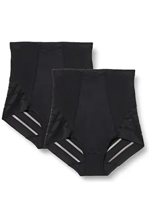 Dim Slip Hohe Taille Diams Control Medium Damen x2, Black, L