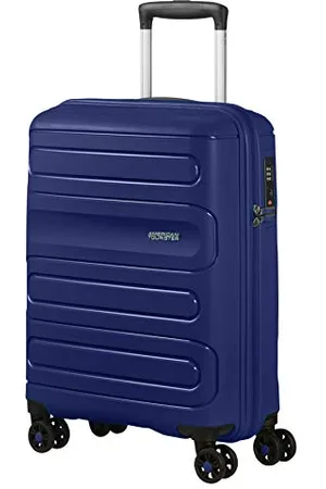 American Tourister Sunside Poussette L extensible Valise, Bleu (Dark Navy), Spinner S (55 cm - 35 L), Spinner S (55 cm - 35 L)