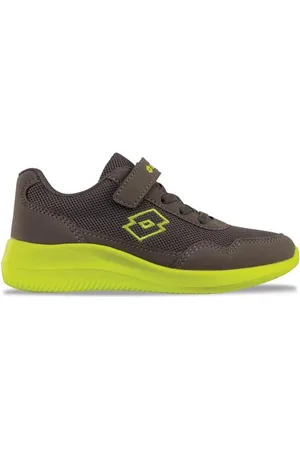 Lotto Connect BC K Unisex Kids Sneaker, Grey/Lime, 30 EU