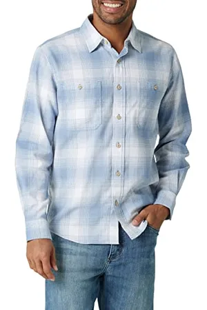 Wrangler Herren Cloud Flannel Woven Shirt Hemd mit Button-Down-Kragen, , Mittel