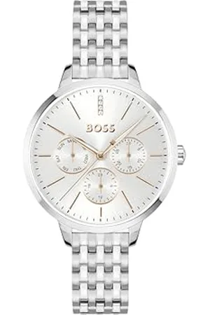 HUGO BOSS Multi Zifferblatt Quarz Uhr für Damen Kollektion Symphony LE mit Silbernes Edelstahlarmband - 1502781