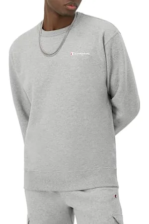 Champion Herren Crewneck, Powerblend Fleece, Hoodie for Men, Script Logo (Reg. Or Big & Tall) Sweatshirt, , Small