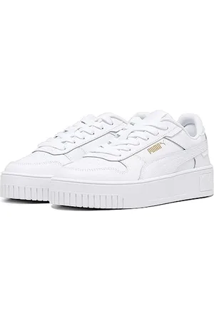 PUMA Mädchen Carina Street Jr Sneaker, White White Gold, 38 EU