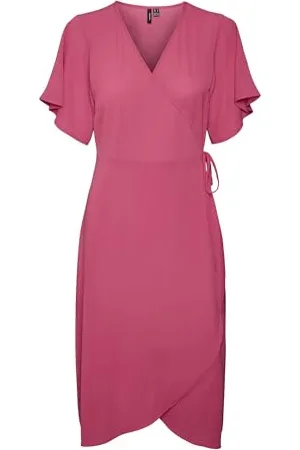 VERO MODA Damen Vmsaki Calf Wrap Dress Ga Noos Kleid, , XS EU