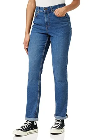 Pieces® Damen Pcluna Straight Hw Db327 Noos Bc, , 28W / 30L