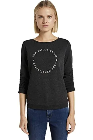 TOM TAILOR Damen Print Sweatshirt mit 3/4-Arm 1021117, , S