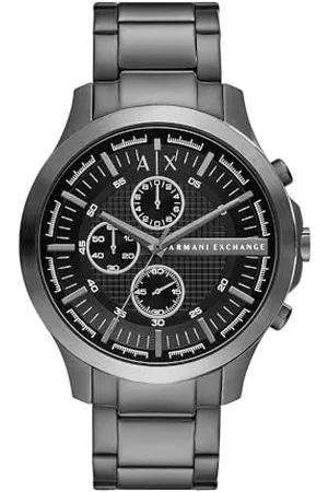 Armani Exchange Watch for Men, Chronograph Movement and 46mm Case Size with Stainless Steel, Leather or Silicone Strap