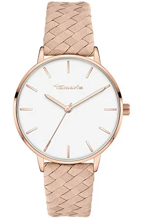 Tamaris Damen Analog Quarz Uhr mit Leder Armband TT-0009-LQ