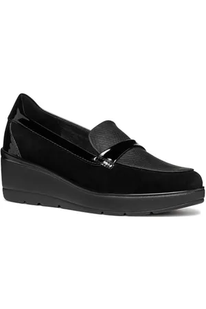 Geox Damen D ILDE B Moccasin, Black, 36 EU