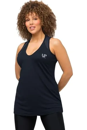 Ulla Popken Damen Funktions, schnelltrocknend, V-Ausschnitt, ärmellos Top, , 42-44