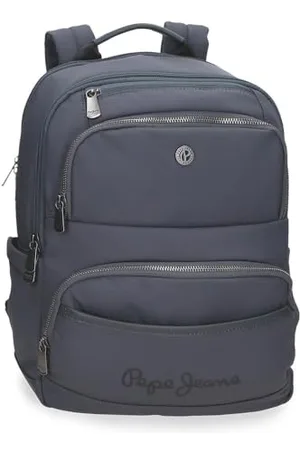Pepe Jeans Corin Rucksack für Laptop, 39,6 cm (15,6 Zoll), Grau, 29 x 40 x 14 cm, Polyester und PU, 18,48 l, grau, Talla única, Laptop-Rucksack