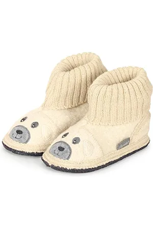 Sterntaler Jungen Unisex Kinder Flache Hausschuhe, Beige (Ecru 908), 18 EU