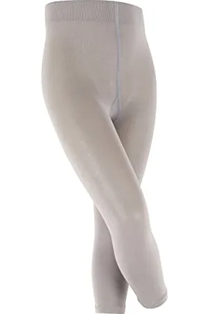 Falke Unisex Kinder Leggings Cotton Touch K Le Baumwolle einfarbig 1 Stück, Grau Silver 3290, 110-116