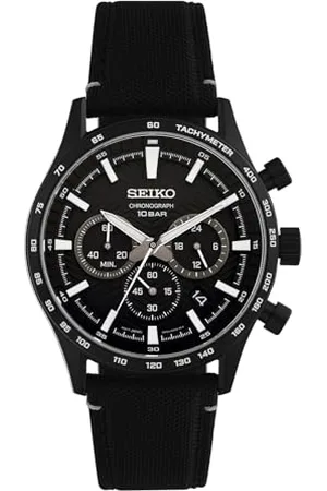 Seiko Herren Analog Quarz Uhr mit Nylon Armband SSB417P1