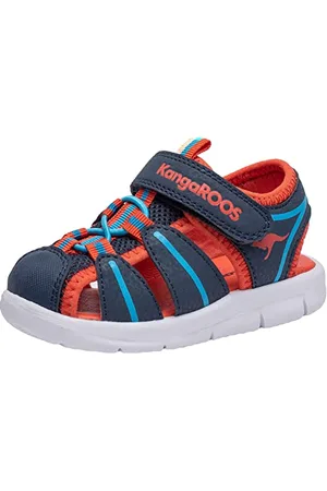 KangaROOS Unisex Kinder K-coarse Sandale, navy/orange, 30 EU