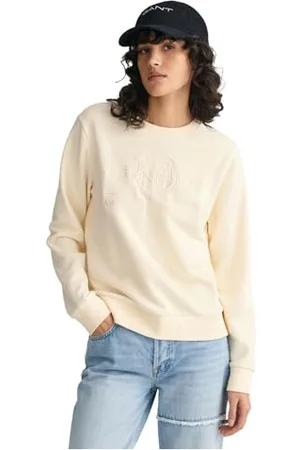 GANT Damen REG Tonal Shield C-Neck Sweat Sweatshirt, , XXL