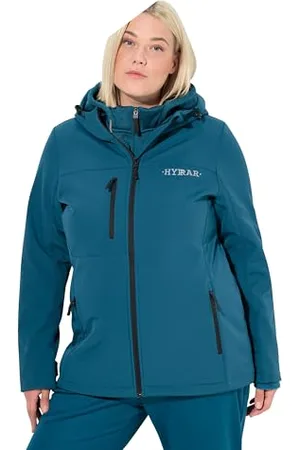 Ulla Popken Damen große Größen Übergrößen Plus Size HYPRAR Softshelljacke, wasserabweisend, Stretch, Reflektor