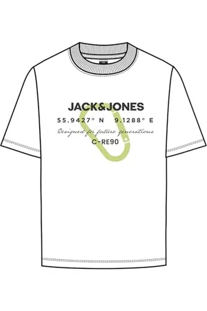 JACK&JONES JUNIOR Jungen JCOTEXT Cotton Tee SS Crew Neck FST JNR T-Shirt, White, 152 cm
