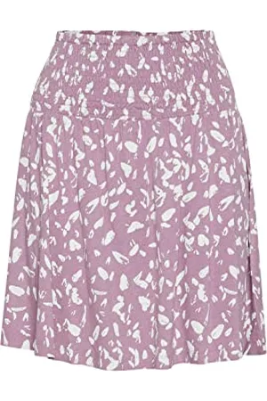 Ichi IHLISA SK7 Damen Rock kurzer Rock Minirock mit Allover-Print Regular-Fit, Größe:S, Farbe: