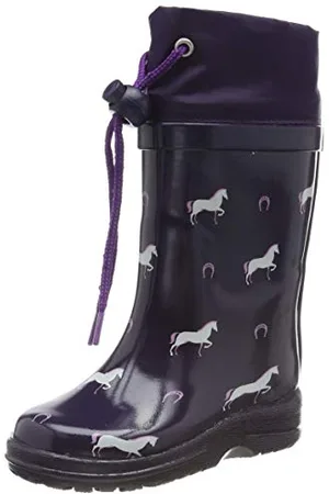 Beck Mädchen Horses Gummistiefel, Violett, 34 EU