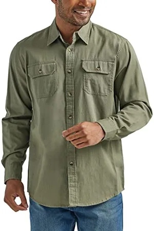 Wrangler Herren Long Sleeve Classic Woven Shirt Hemd mit Button-Down-Kragen, , XL