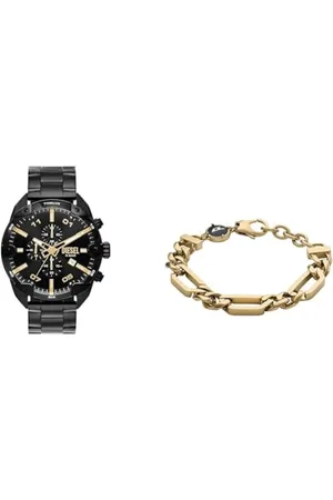 Diesel Herrenuhr Spiked und Armband, Edelstahl, Set