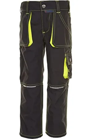 Planam Junior Kinder Bundhose anthrazit gelb Modell 6110 Größe 110/116