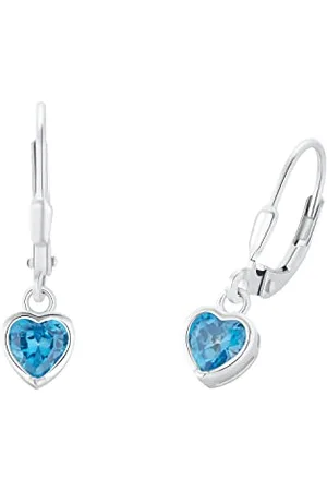 Prinzessin Lillifee Ohrhänger 925 Sterling Silber Mädchen Kinder Ohrschmuck, mit Zirkonia synth., 2,1 cm, Herz, Kommt in Schmuck Geschenk Box