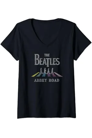 The Beatles Die Beatles - Abbey Road T-Shirt mit V-Ausschnitt