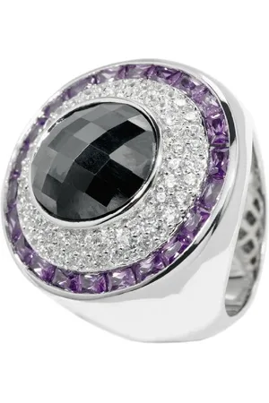 Carlo Monti Damen-Ring 925 Sterling Silber rhodiniert, verschiedene Steine Gr.54 JCM1060-122