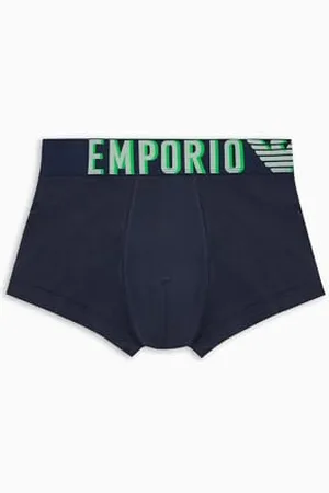 Emporio Armani Herren Stretch Cotton Megalogo Trunks, , XL