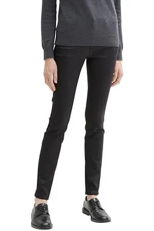 TOM TAILOR Damen Coated Alexa Skinny Jeans in Leder-Optik, , 31/32