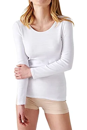 Damart Damen Langarm-Shirt, mit dehnbarer Paspel, Thermolactyl-Feinripp, Wärmegrad Medium 3. Unterwäsche, , M