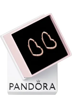 PANDORA ROSE Ohrringe "Asymmetrische Herzen der Liebe" 288307