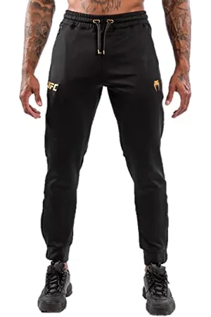 Venum Herren UFC Authentic Fight Night Walkout-Hose Sweatpants, schwarz/Gold, Small