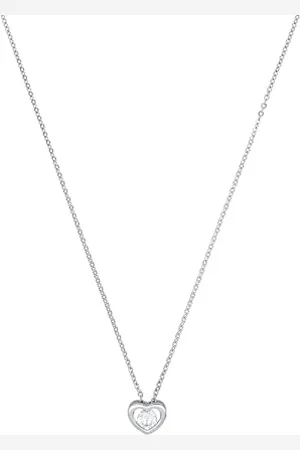 Amor Kette mit Anhänger 925 Sterling Damen Halsschmuck, mit Zirkonia synth., 42 cm, , Herz, Kommt in Schmuck Geschenk Box, 2016056