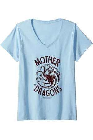 Game of Thrones Damen Mother of Dragons T-Shirt mit V-Ausschnitt